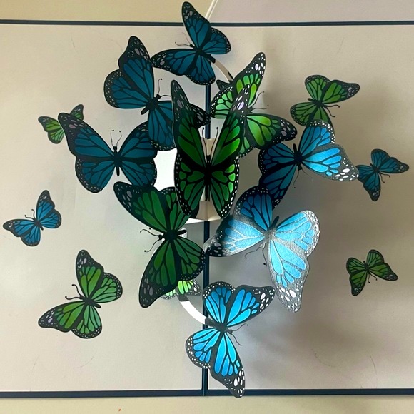 3D Pop Up Butterfly Stationary Card - Picture 3 of 4